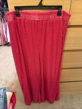 SHEIN Curve Pink Casual sequin pants